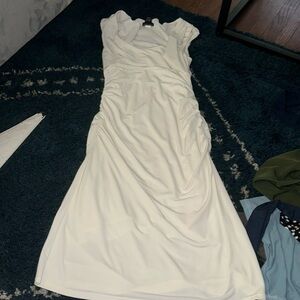 White Body Con light sheath dress. White Small.